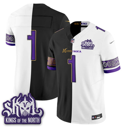 Minnesota Vikings Warrior Split Edition Vapor Jersey - Stitched-NQD
