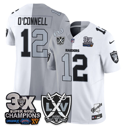 Las Vegas Raiders Split Edition Vapor Jersey V2- Stitched
