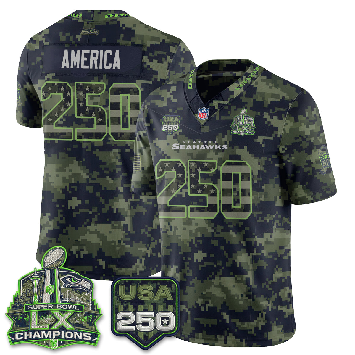 Seattle Seahawks 2026 Salute to Service Edition Vapor Jersey - Stitched-NQD