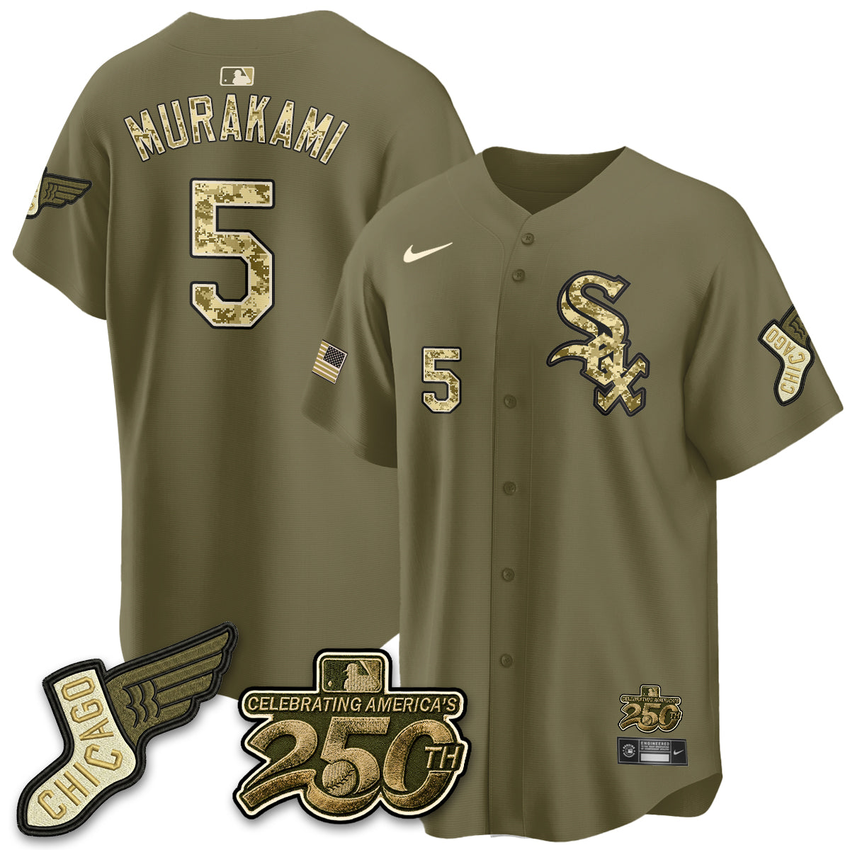 Chicago White Sox Armed Force Day 2026 Vapor Limited Jersey - Stitched