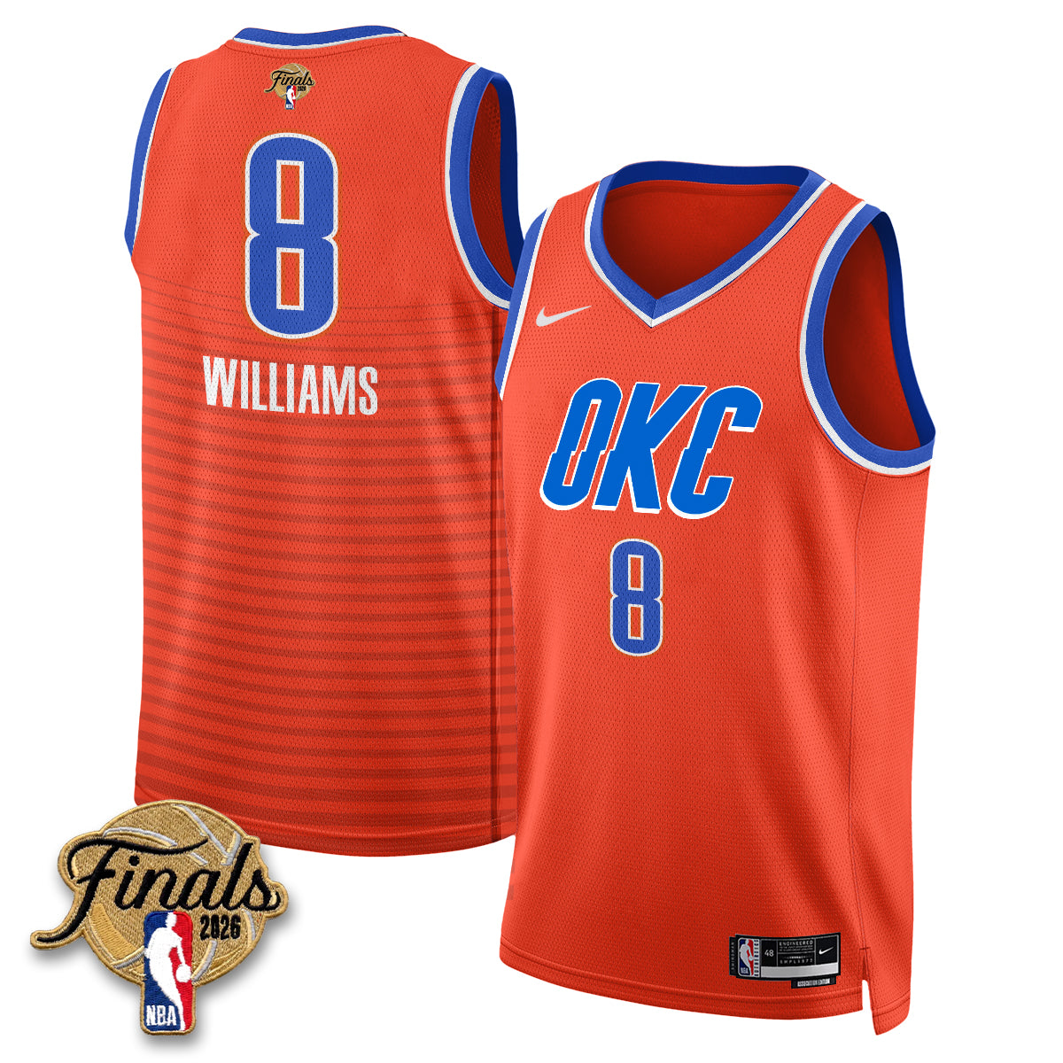 Oklahoma City Thunder 2026 NBA Western Conference Champions Vapor Jersey V2- Stitched