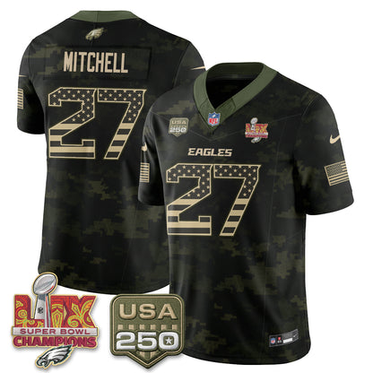 Philadelphia Eagles Salute to Service Vapor Jersey - Stitched