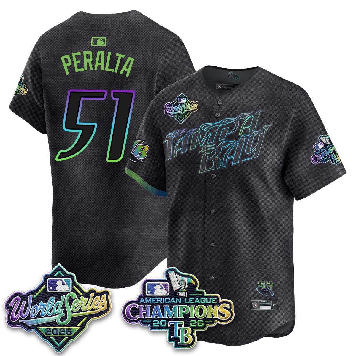 TB - 2026 AL Champions Vapor Jersey - Stitched - NQD (city)