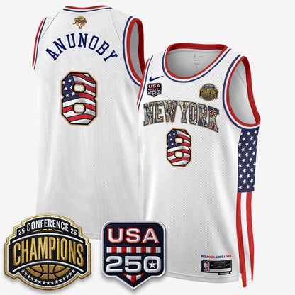 New York Knicks 2026 NBA Eastern Conference Champions x Fourth of July Vapor Jersey - Stitched