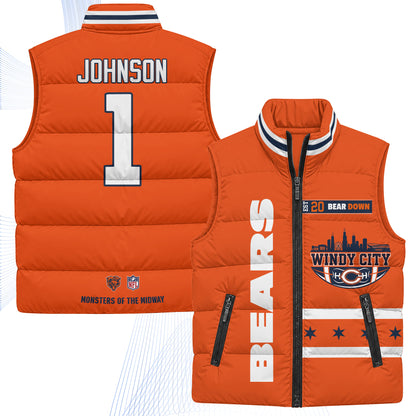 Chicago Bears "Windy City" Puffer Vest - Printed