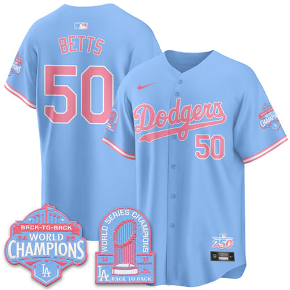 Los Angeles Dodgers x Bubblegum Vapor Jersey - Stitched