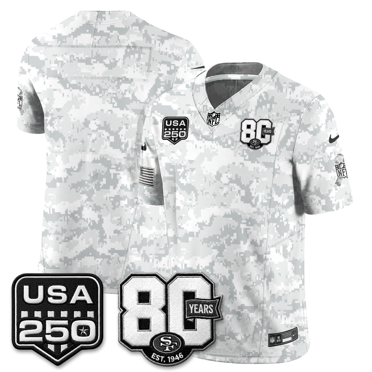 San Francisco 49ers 2026 Salute to Service Edition Vapor Jersey - Stitched-NQD
