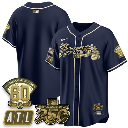 Atlanta Braves Armed Forces Day 2026 Vapor Limited Jersey - All Stitched