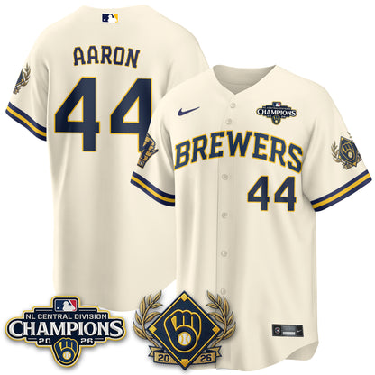 Milwaukee Brewers 2026 NL Division Champs Vapor Jersey - Stitched
