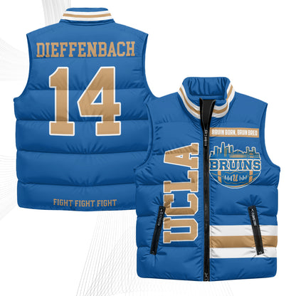 UCLA Bruins Fight Fight Fight Puffer Vest - Printed