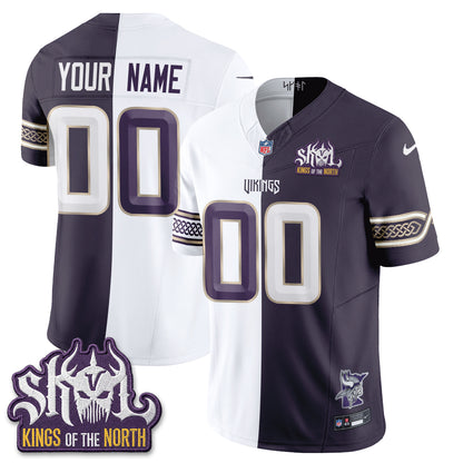 Minnesota Vikings 2026 Rivalries Split V2 Vapor Custom Jersey - Stitched