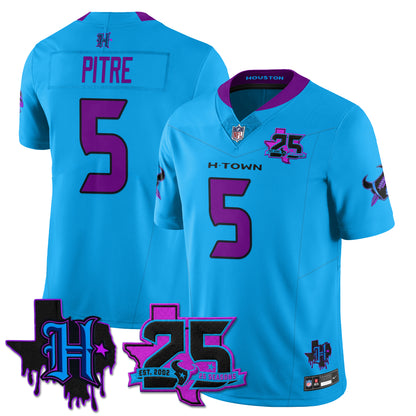 Houston Texans 25th Seasons in 2026 DJ Screw Vapor Limited Jersey - All Stitched
