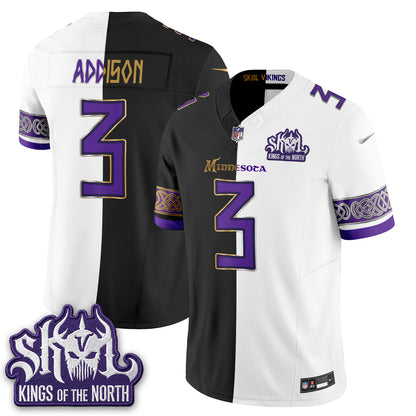 Minnesota Vikings Warrior Split Edition Vapor Jersey - Stitched-NQD