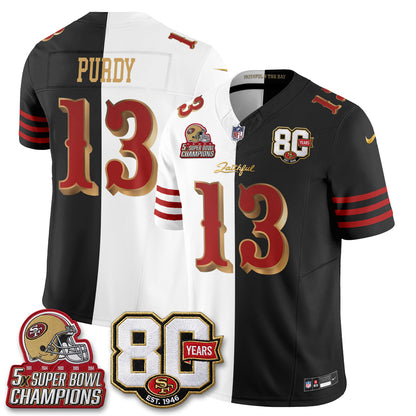San Francisco 49ers Rivalries Split Edition Vapor Jersey - Stitched
