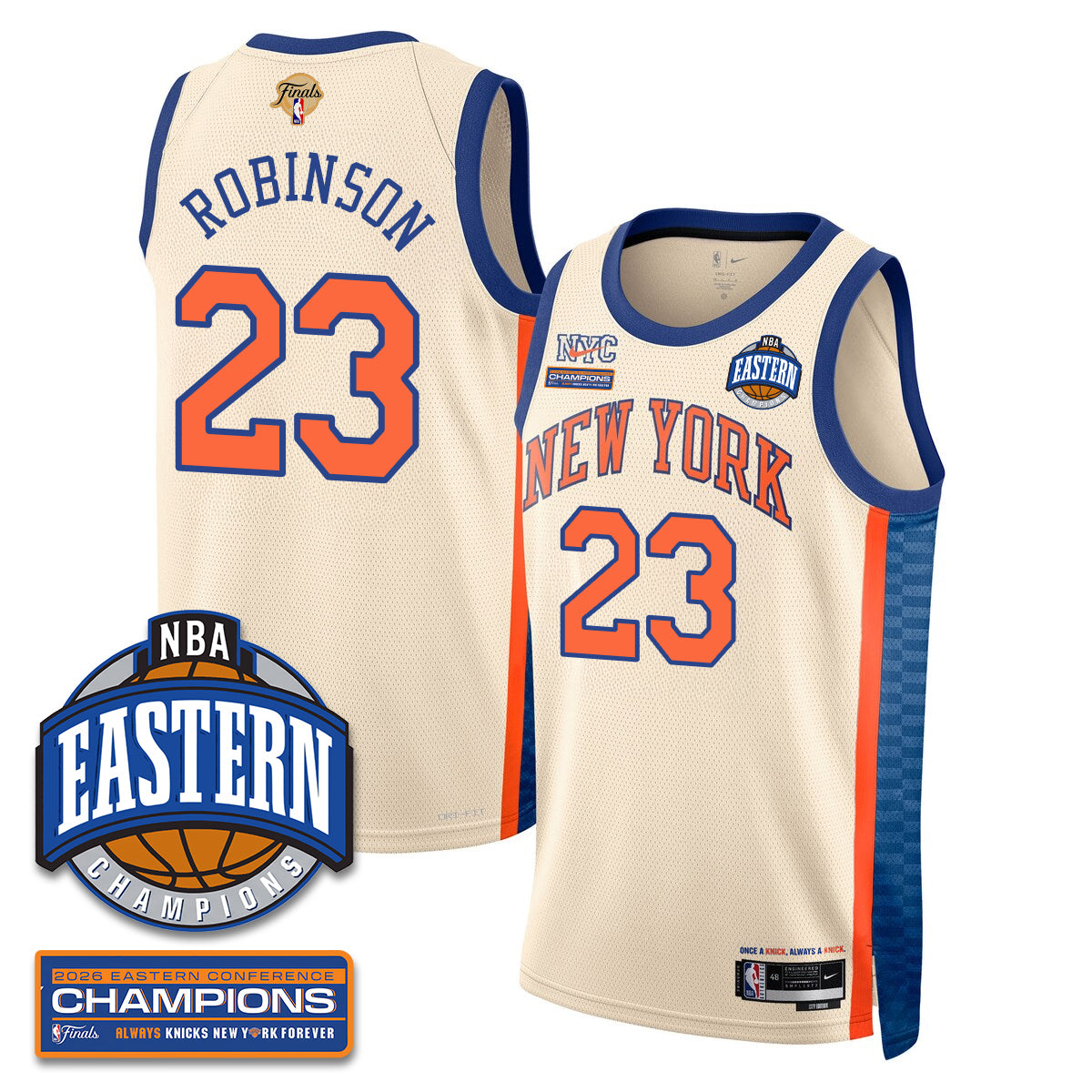 New York Knicks 2026 NBA Eastern Conference Champions City Jersey - Stitched