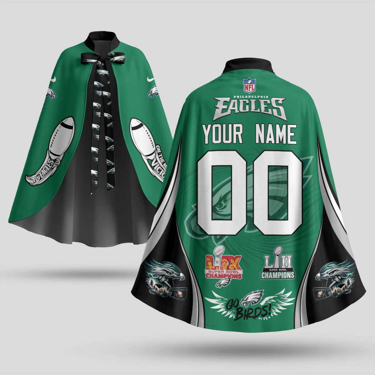 PHI Champions Edition Custom Strap Shawl Cape - Printed