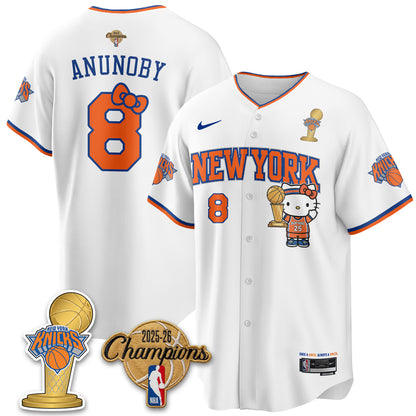 New York Knicks 2026 NBA Champions x Meow Kitty Vapor Jersey - Stitched