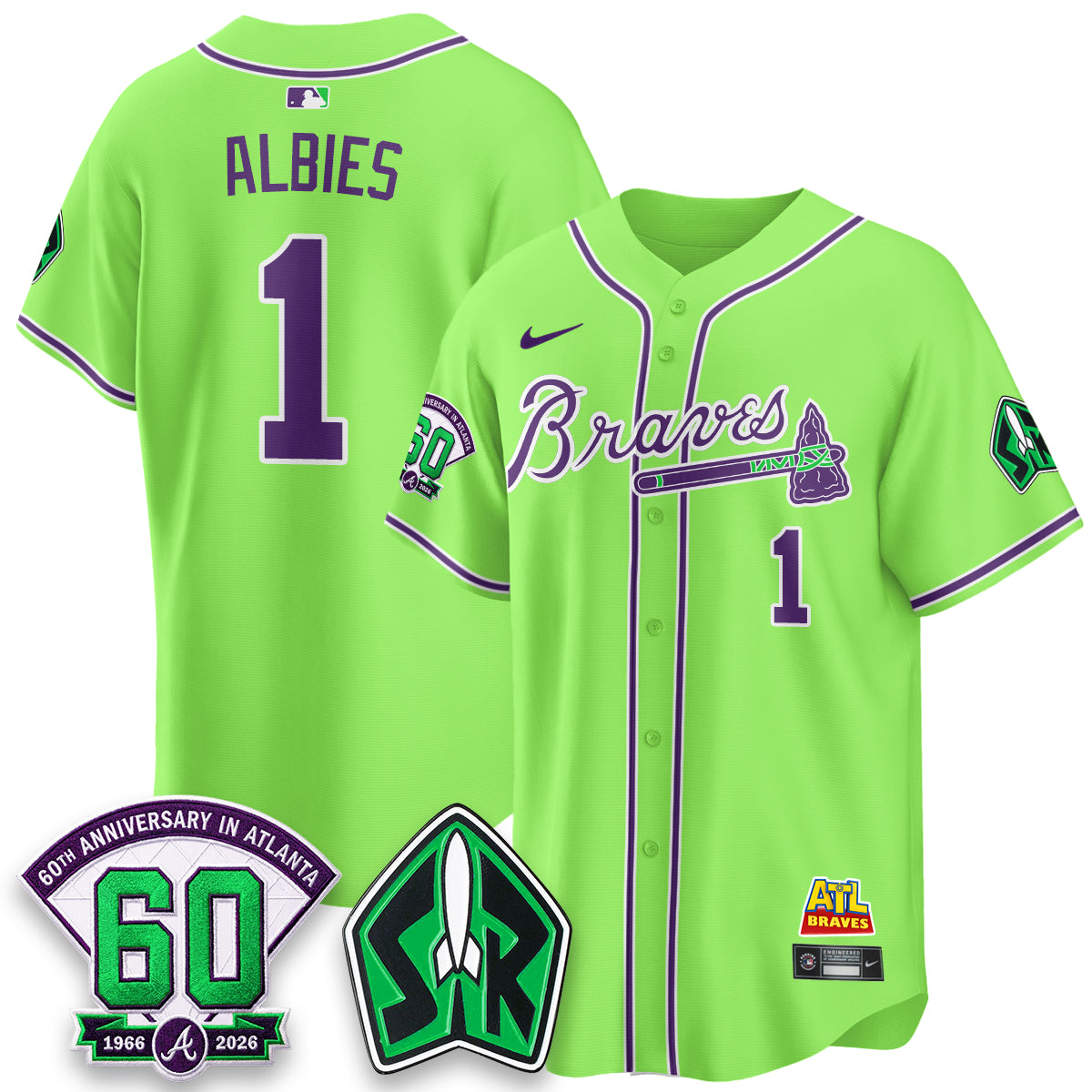 Atlanta Braves 60th Anniversary Space Ranger Edition Vapor Limited Jersey - All Stitched