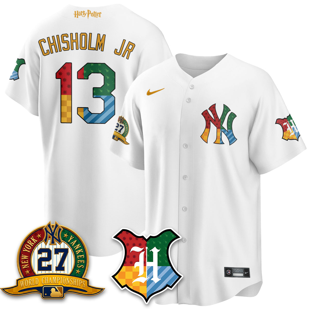 New York Yankees x "The Lightning Bolt Wizard" Edition Vapor Jersey- Stitched