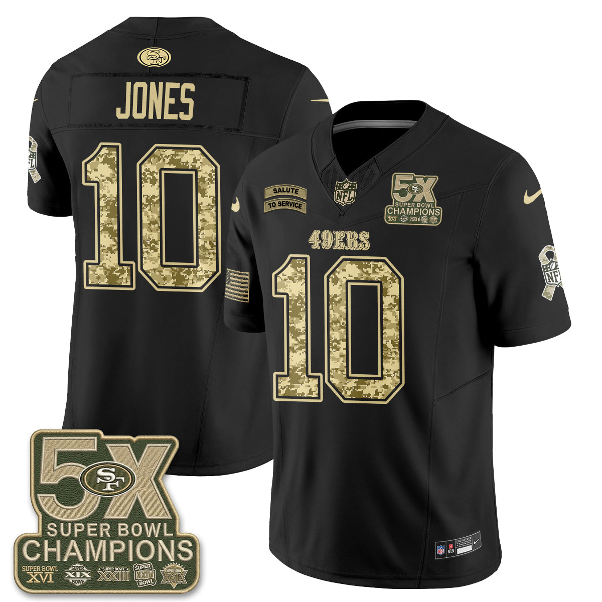 San Francisco 49ers 2026 Salute to Service V2 Vapor Jersey - Stitched-NQD
