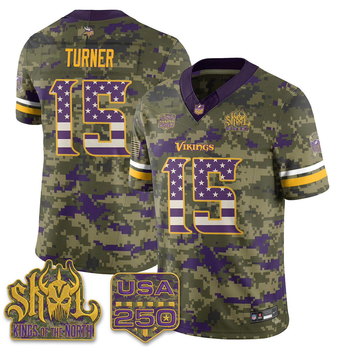 Minnesota Vikings 2026 Salute to Service Edition Vapor Jersey - Stitched