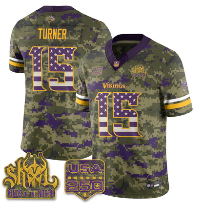 Minnesota Vikings 2026 Salute to Service Edition Vapor Jersey - Stitched