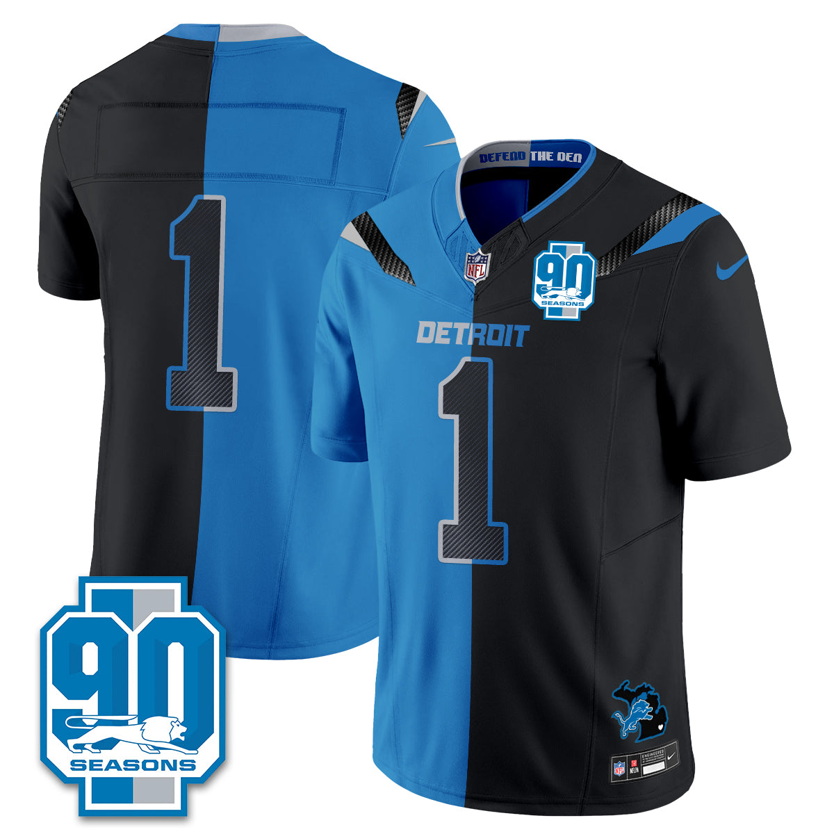 Detroit Lions Rivalries Split Edition Vapor Jersey - Stitched