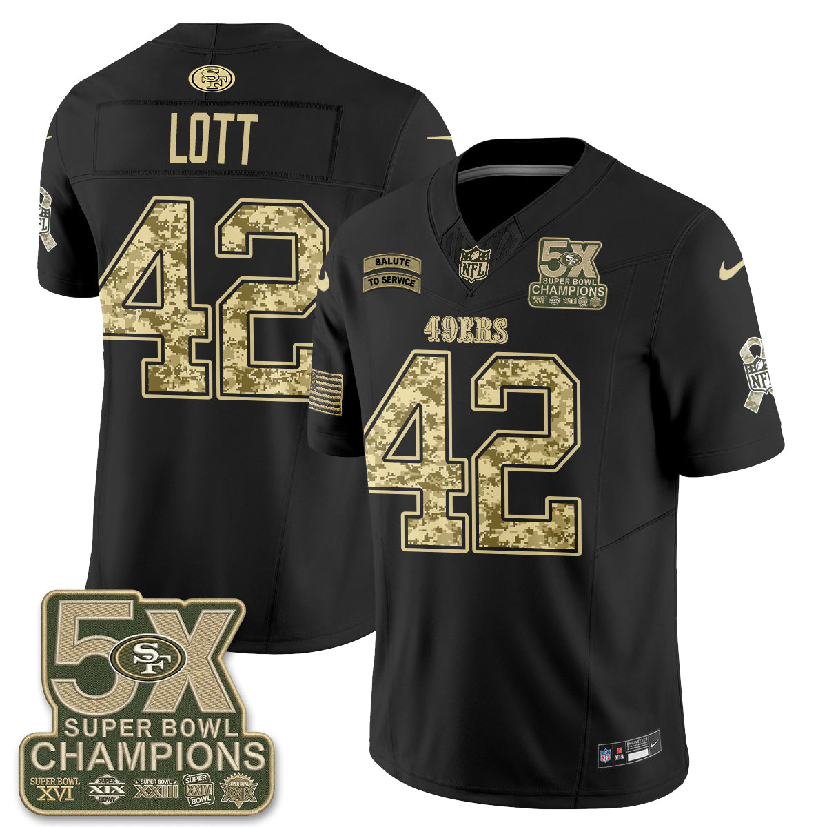 San Francisco 49ers 2026 Salute to Service V2 Vapor Jersey - Stitched-NQD