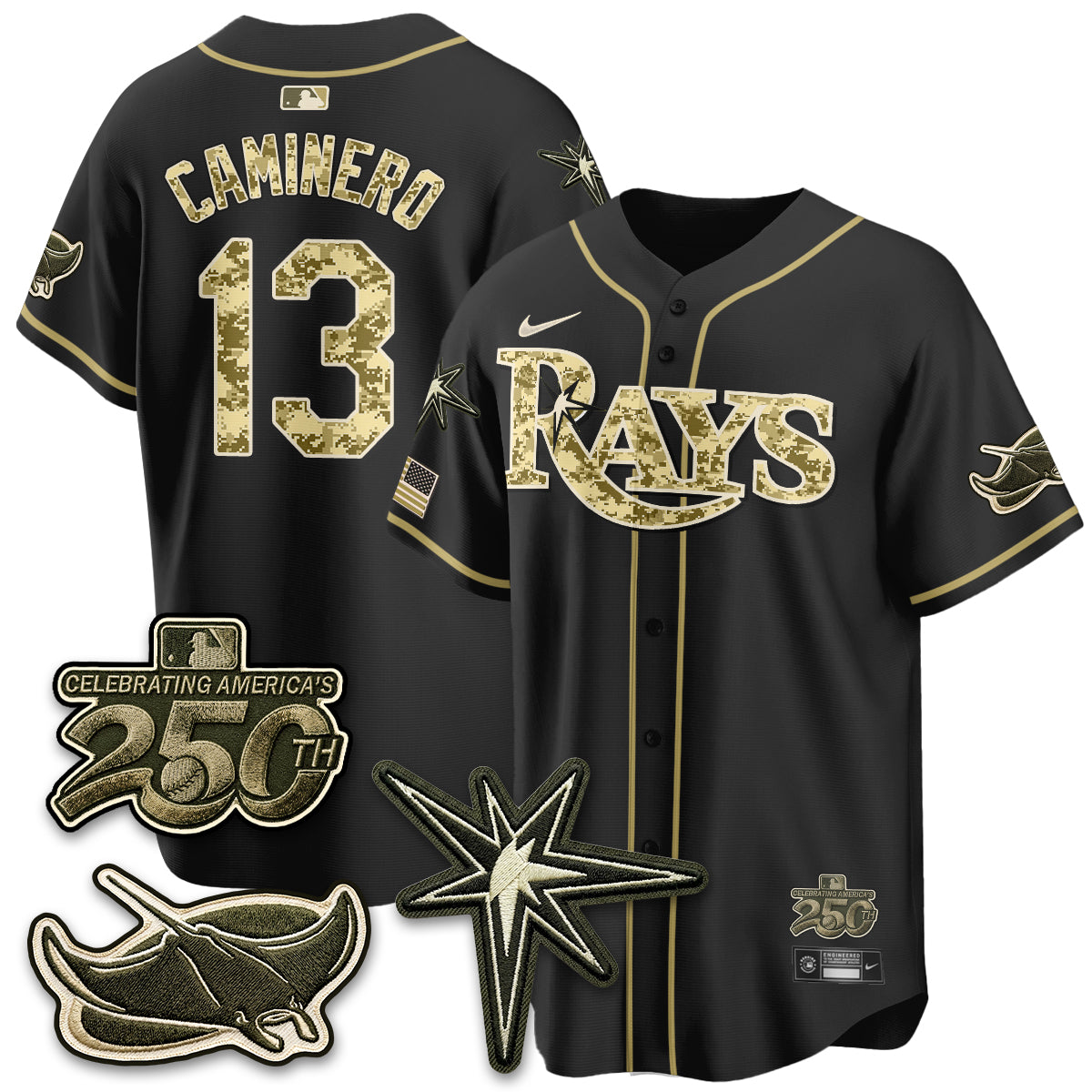 Tampa Bay Rays 2026 Armed Forces Day Jersey V2 - Stitched
