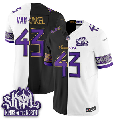 Minnesota Vikings Warrior Split Edition Vapor Jersey - Stitched-NQD