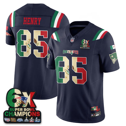 New England Patriots Mexico Edition Vapor Jersey - Stitched