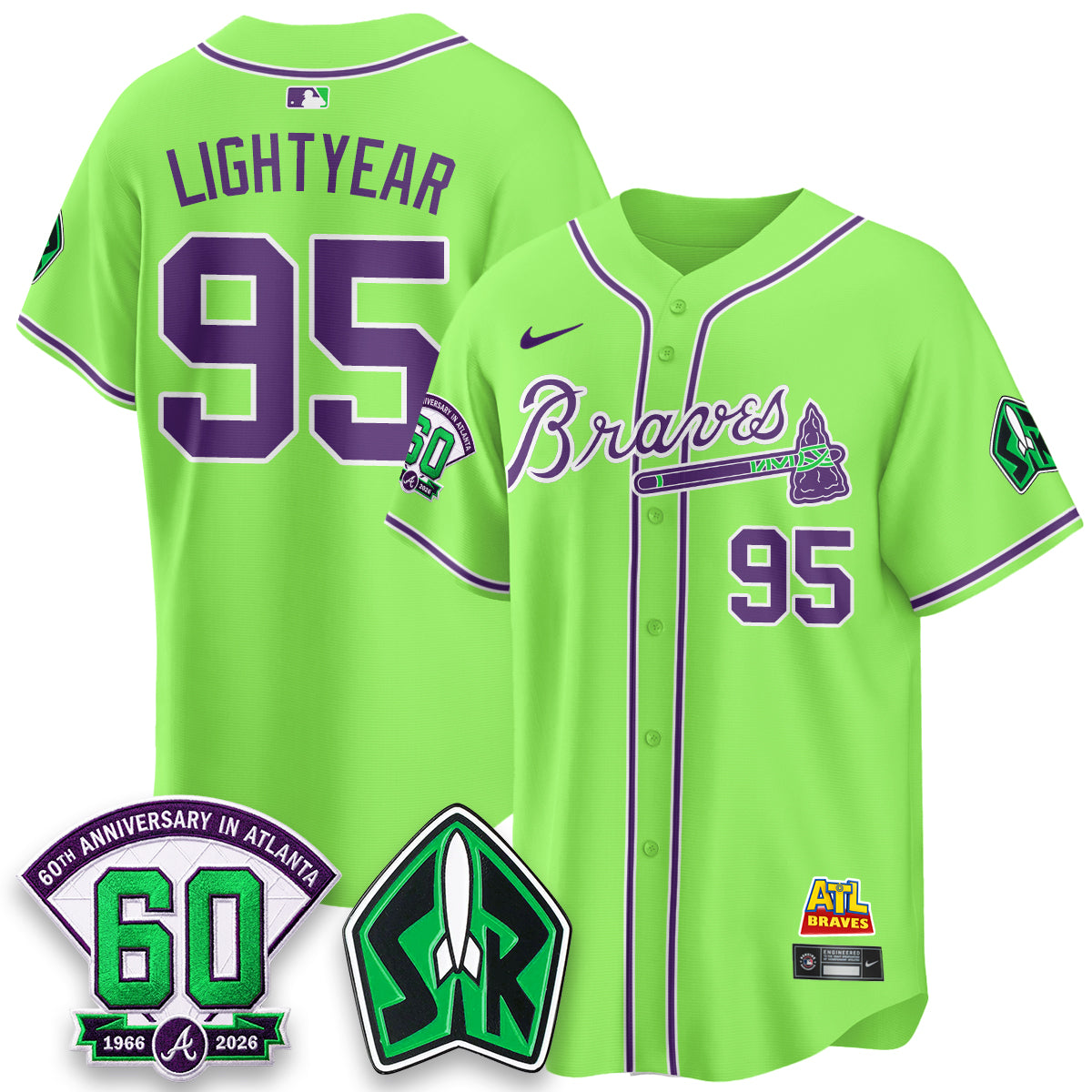 Atlanta Braves 60th Anniversary Space Ranger Edition Vapor Limited Jersey - All Stitched