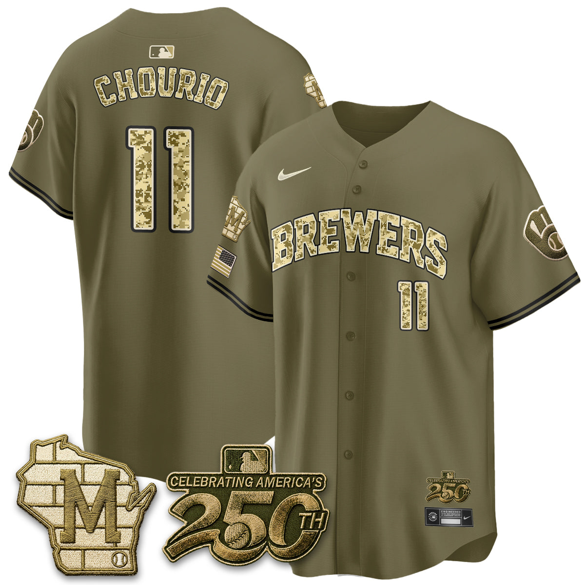 Milwaukee Brewers Armed Forces Day 2026 Vapor Limited Jersey - All Stitched
