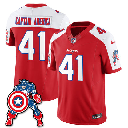 New England Patriots x Vibranium Shield Edition Vapor Jersey - Stitched