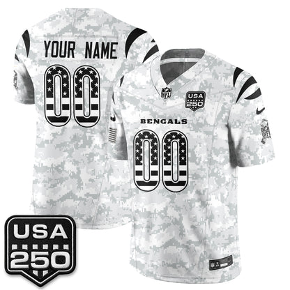 Cincinnati Bengals 2026 Salute to Service Vapor Custom Jersey - Stitched