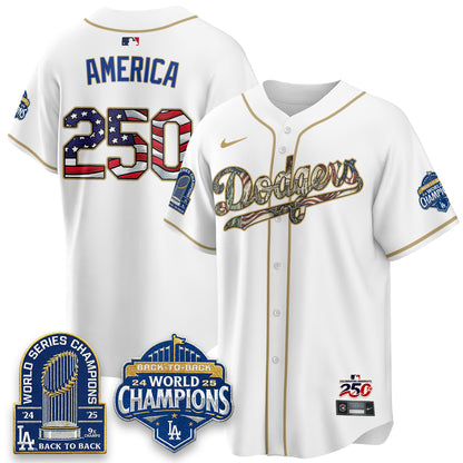 Los Angeles Dodgers 2026 Independence Day USA Vapor Limited Jersey - Stitched