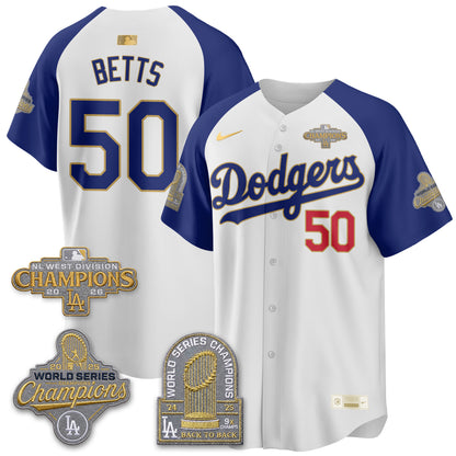 Los Angeles Dodgers 2026 NL West Champs Gold Vapor Jersey- Stitched