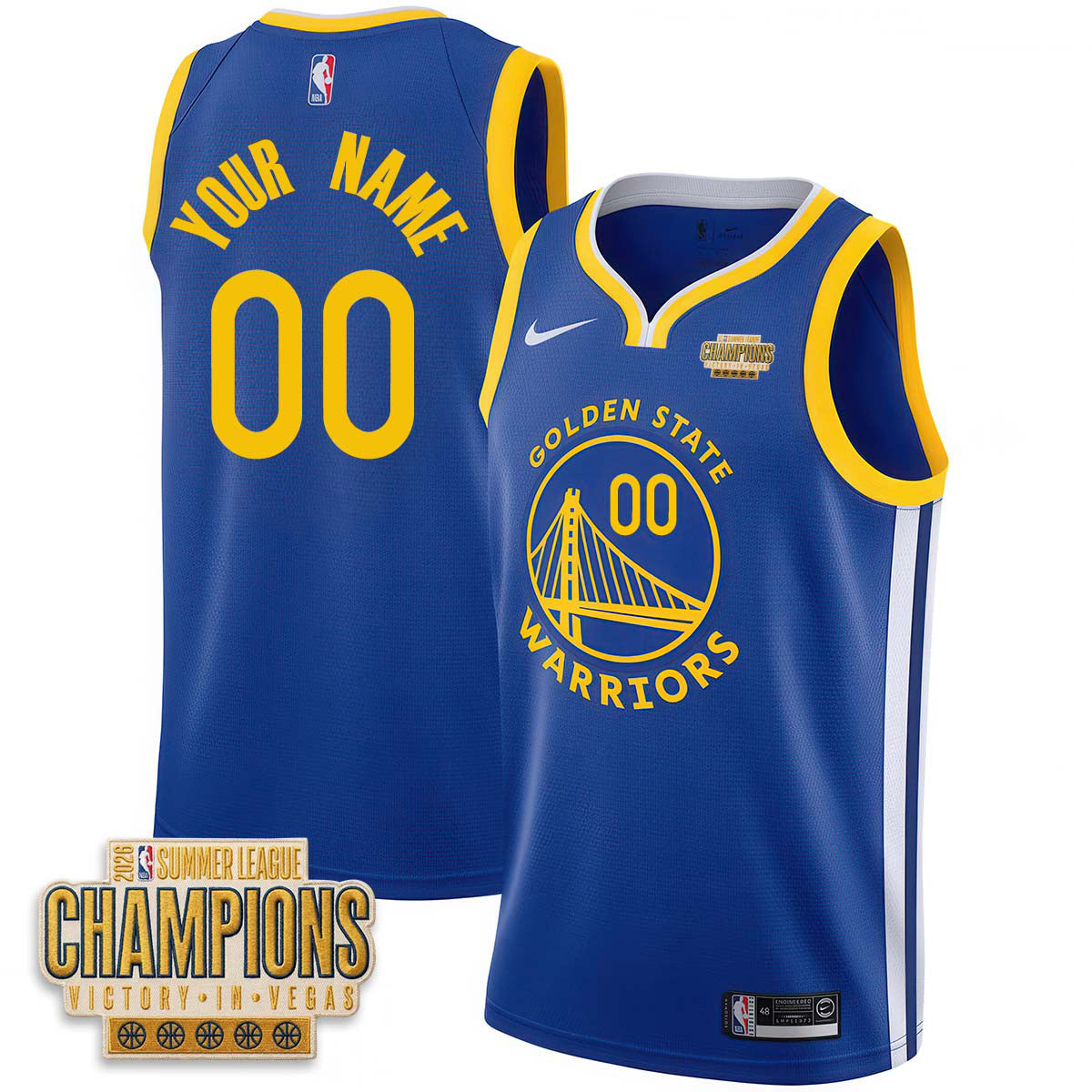 Golden State Warriors 2026 Summer League Vapor Custom Jersey - Stitched