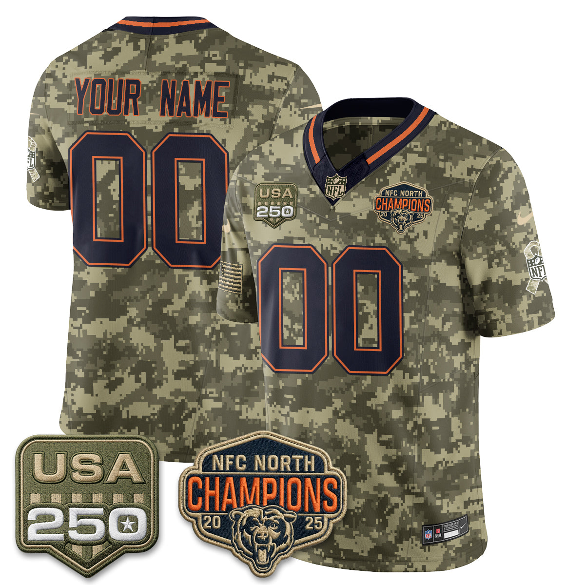 Chicago Bears 2026 Salute to Service Edition Vapor Custom Jersey - Stitched-NQD