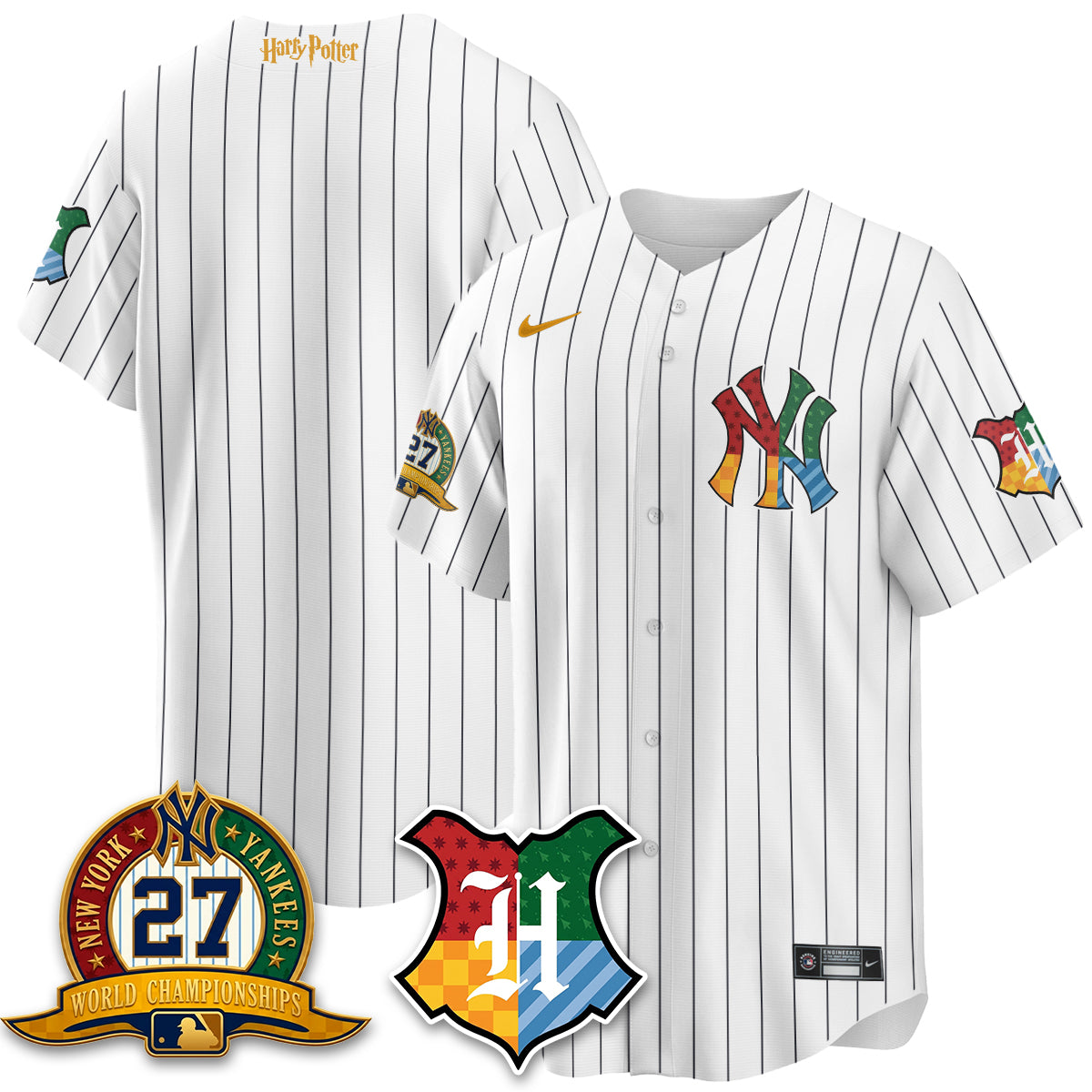New York Yankees x "The Lightning Bolt Wizard" Edition Vapor Jersey- Stitched