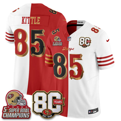 San Francisco 49ers Rivalries Split Edition Vapor Jersey - Stitched