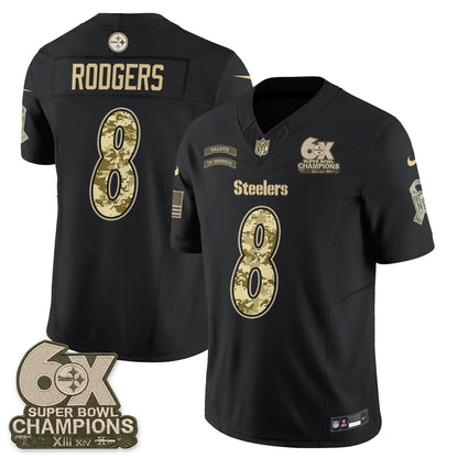 Pittsburgh Steelers 2026 Salute to Service Edition Vapor Jersey V3- Stitched-NQD