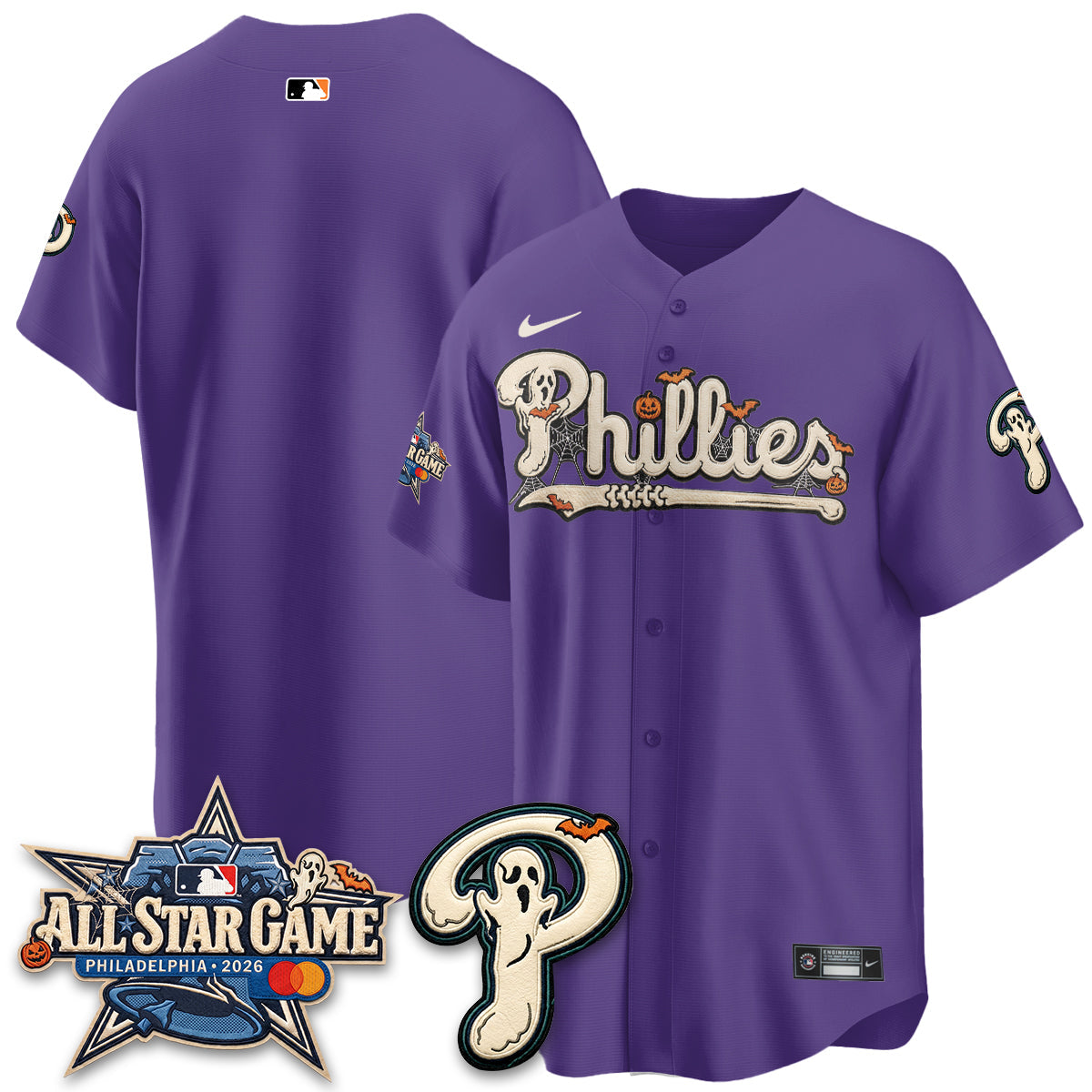 Philadelphia Phillies Halloween 2026 Vapor Limited Jersey - Stitched