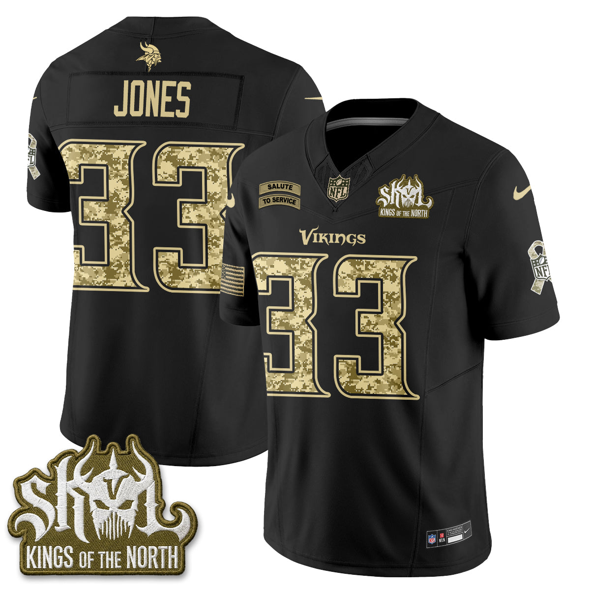 Minnesota Vikings 2026 Salute to Service V2 Vapor Jersey - Stitched-NQD