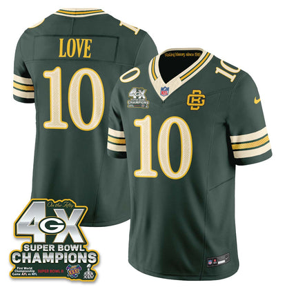 Green Bay Packers 2026 Rivalries 4X Champs Vapor Jersey - Stitched