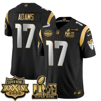 Los Angeles Rams SBowl Champs Gold Vapor Jersey - Stitched