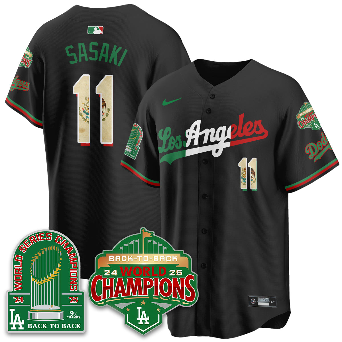 LAD Mexico Vapor Limited Jersey - 9x & B2B Champs - Stitched