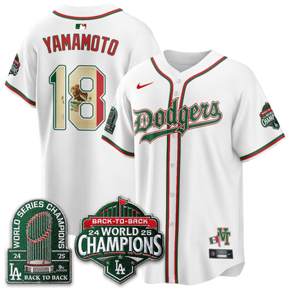 Los Angeles Dodgers x Mexico Style Vapor Jersey - Stitched