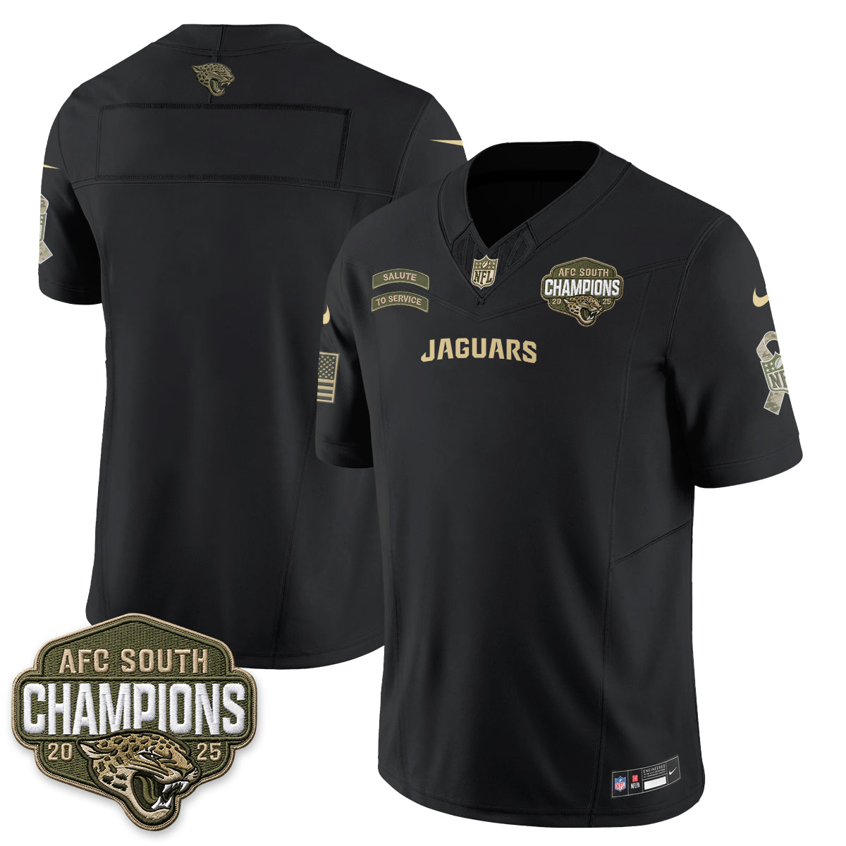 Jacksonville Jaguars 2026 Salute to Service V2 Vapor Jersey - Stitched
