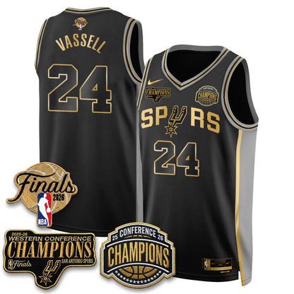 San Antonio Spurs 2026 NBA Western Conference Champions Vapor Special Edition Jersey - Stitched